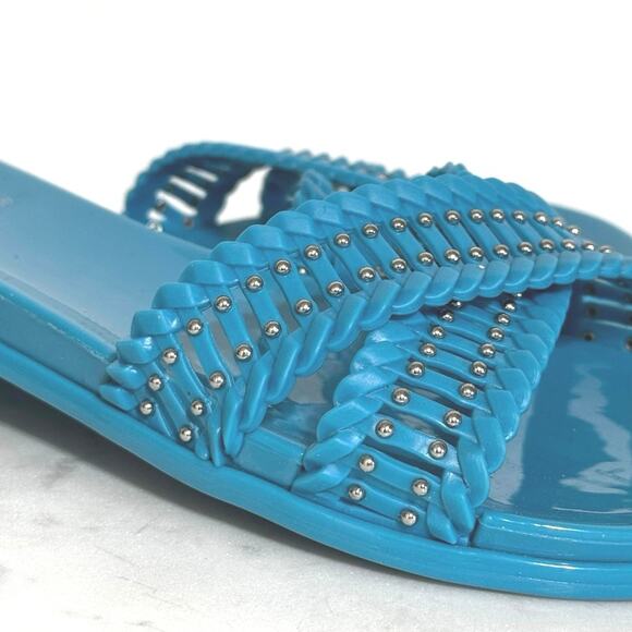 Vince CAMUTO Women’s Erindra Embellished Jelly Slide Sandals Size 7 Turquoise - Picture 4 of 9
